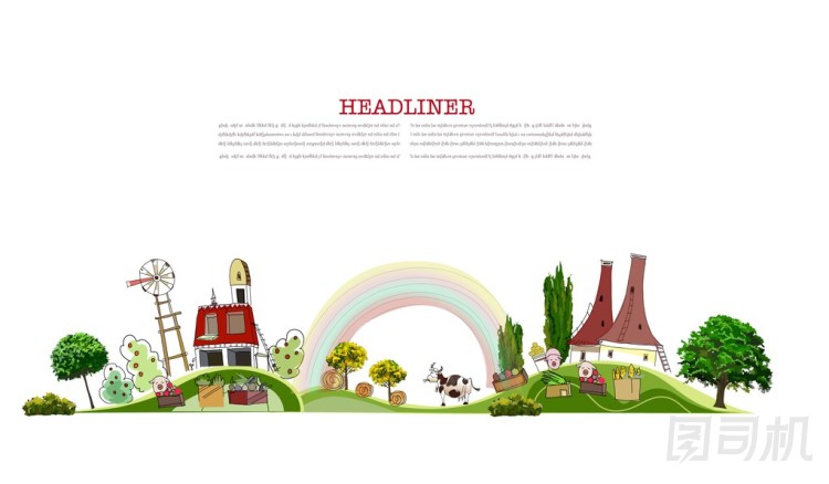 有機(jī)農(nóng)場(chǎng)的插圖圖片