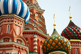 圣巴兹尔大教堂。moscow.russia