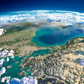 行星地球的碎片。土耳其。马尔马拉海