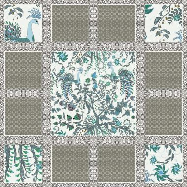 拼湊而成的無縫蕾絲花紋