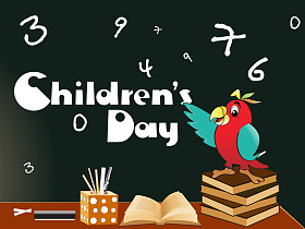 儿童一天的背景图片