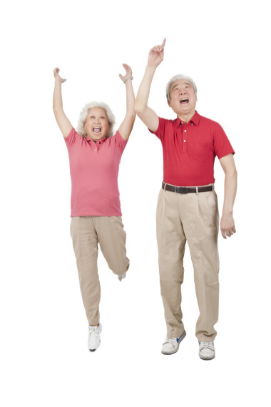 高级夫妇的肖像图片