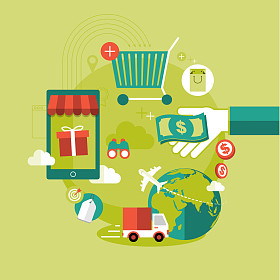 在线购物的概念图照片