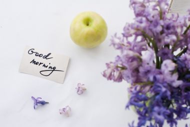 紫色和綠色的早晨圖片