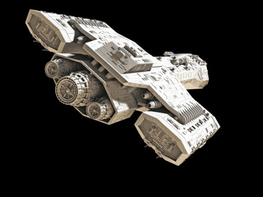 太空飞船在黑角后视图片