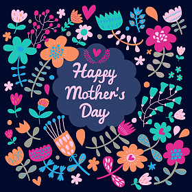 在向量中的明亮花卉背景