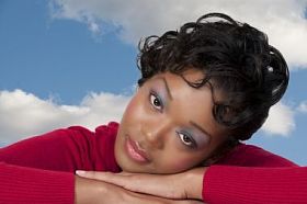 美丽的女人的思考