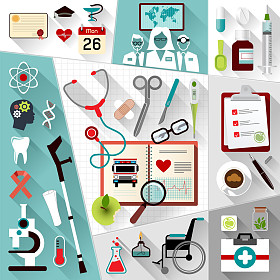 医疗平面设计图标照片
