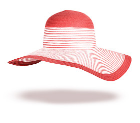 孤立在白色背景上的夏天草帽帽子