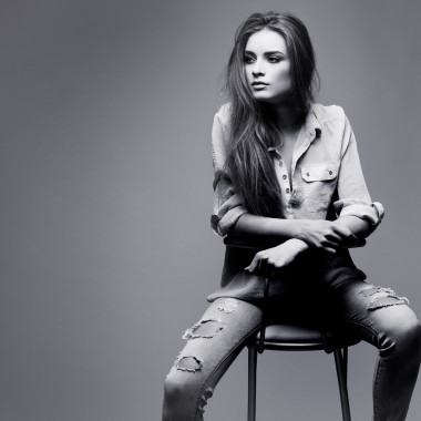 美麗的一張照片是女孩的時(shí)尚風(fēng)格，魅力