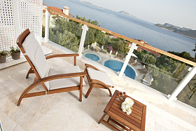 酒店房间的海景