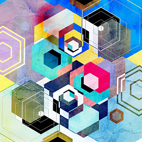 明亮的抽象几何背景