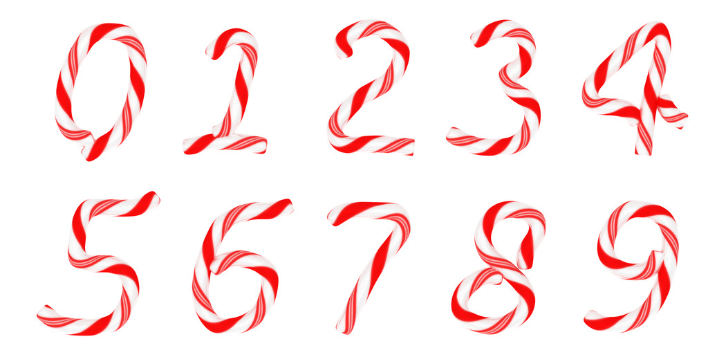糖蔗字体 0-9 的数字图片