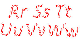 糖蔗字体 r-w 字母隔离图片