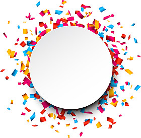 五彩纸屑庆典背景