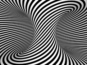 环面上的黑色和白色的条纹投影