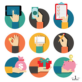 业务手图标集图片