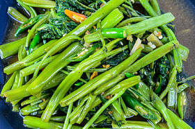 炒空心菜、 泰国食