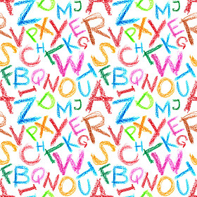 蜡笔字母无缝图片