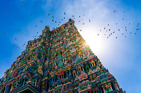 meenakshi 马杜赖，泰米尔纳德邦，南印度的印度教寺庙
