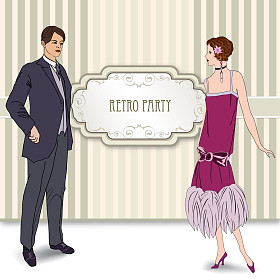 在 20 世纪 30 年代 fashionstyle 复古剪辑艺术女孩