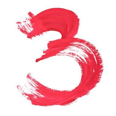 紅色的手寫體的數(shù)字圖片