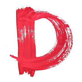 红色的手写的字母照片