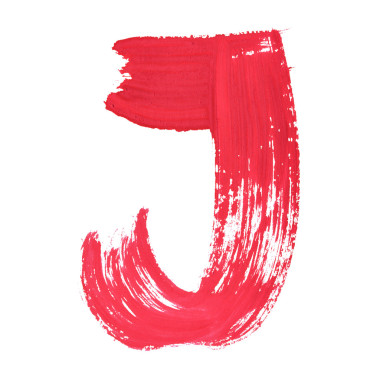 紅色的手寫(xiě)的字母