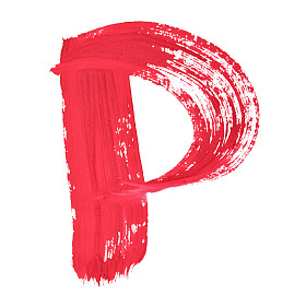 红色的手写的字母