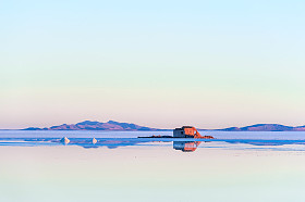 咸水湖-salar de 在玻利维亚的乌尤