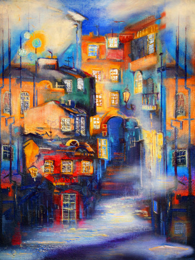 建筑物之间的梯子