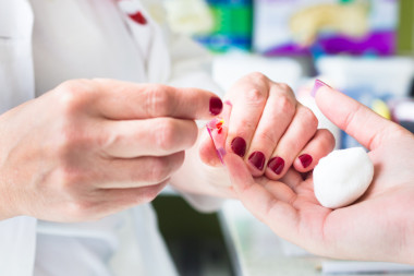 血型測定點(diǎn)刺試驗(yàn).圖片