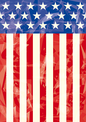 冰冷的美国国旗