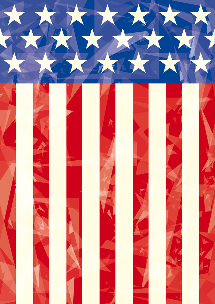 冰冷的美国国旗