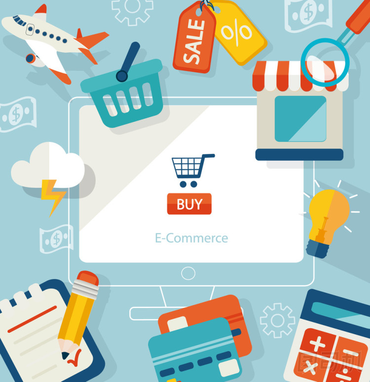 在線購物的圖標(biāo).圖片