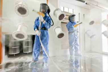 粉末涂料在一个特殊的相机