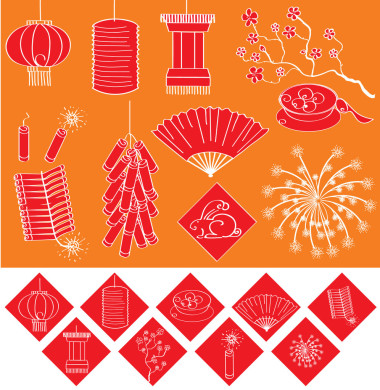 中國新的一年元素圖片