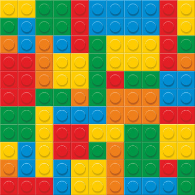 無縫的向量。塑料積木.圖片