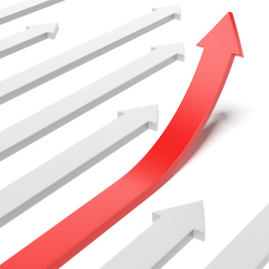 越來越多的紅色箭頭