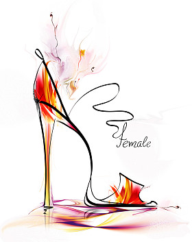 红色的高跟鞋女人鞋