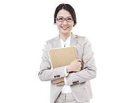 笔记本的年轻女人图片