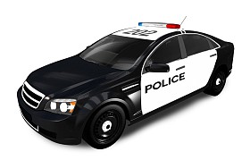 现代警察巡逻车图片