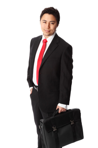 有吸引力的商人與用例圖片