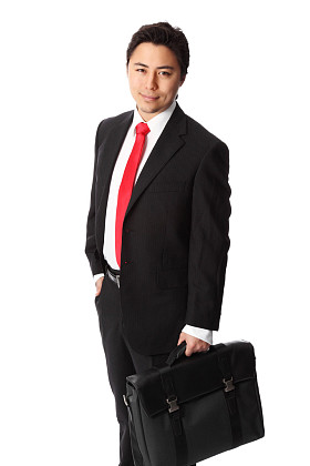 有吸引力的商人与用例图片