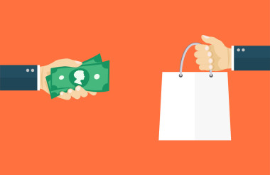 處理平 illiustration.hand 拿著錢和佩普的手