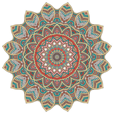 曼荼羅。圓形裝飾圖案