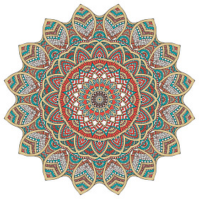 曼荼罗。圆形装饰图案