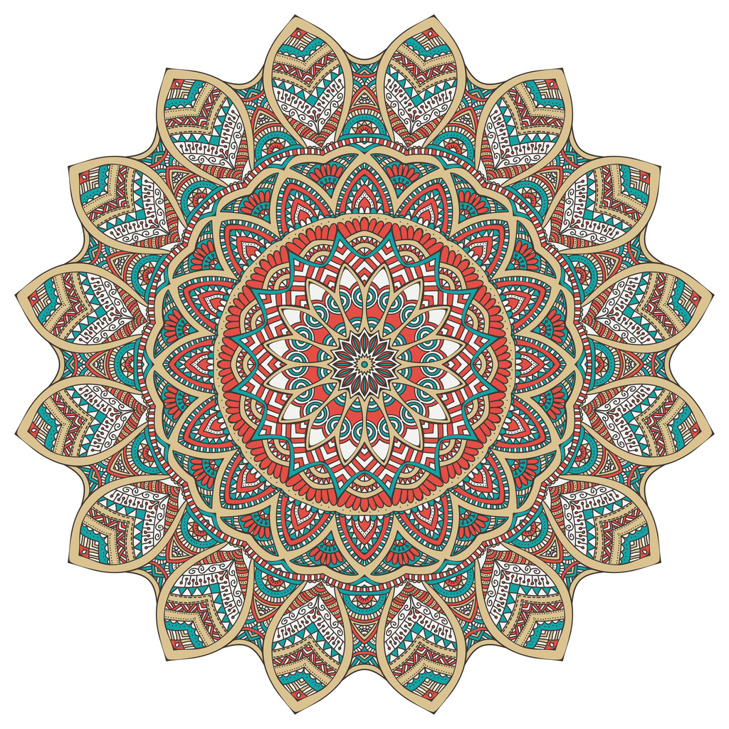 曼荼罗。圆形装饰图案 曼荼罗。圆形装饰图案