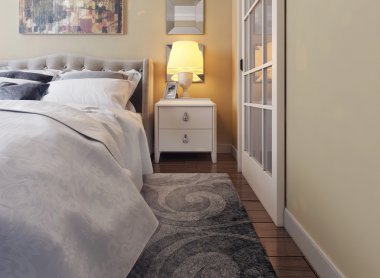 在新古典主義風(fēng)格的臥室照片