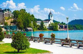 A view of the St. Wolfgang Waterfront
